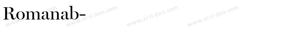 Romanab字体转换