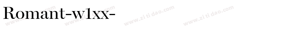 Romant-w1xx字体转换