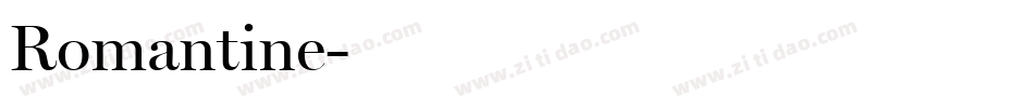 Romantine字体转换