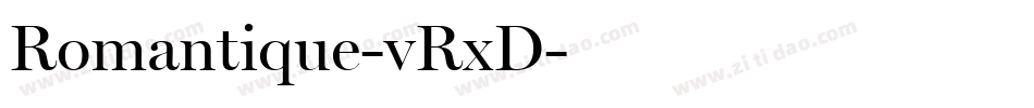 Romantique-vRxD字体转换