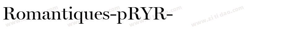 Romantiques-pRYR字体转换
