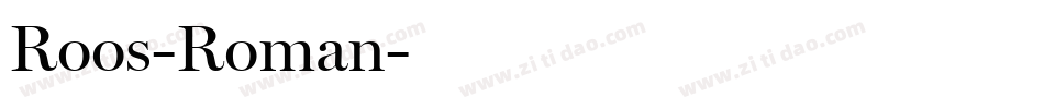 Roos-Roman字体转换
