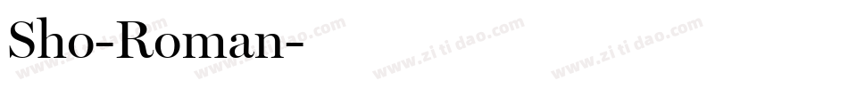 Sho-Roman字体转换