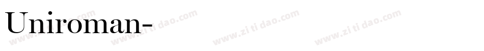 Uniroman字体转换