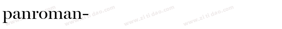 panroman字体转换