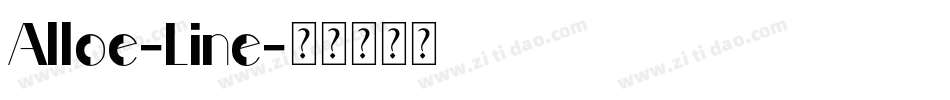 Alloe-Line字体转换