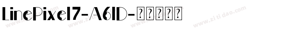 LinePixel7-A6lD字体转换