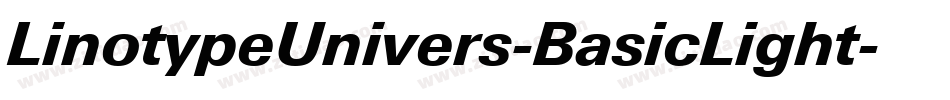 LinotypeUnivers-BasicLight字体转换