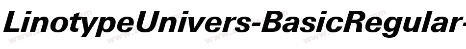 LinotypeUnivers-BasicRegular字体转换