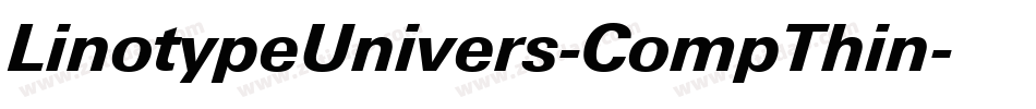 LinotypeUnivers-CompThin字体转换
