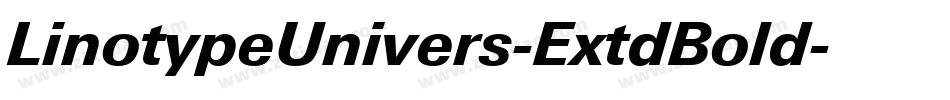 LinotypeUnivers-ExtdBold字体转换
