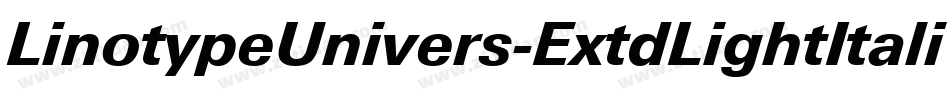 LinotypeUnivers-ExtdLightItalic字体转换
