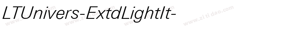 LTUnivers-ExtdLightIt字体转换