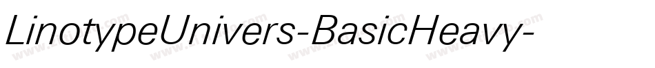 LinotypeUnivers-BasicHeavy字体转换
