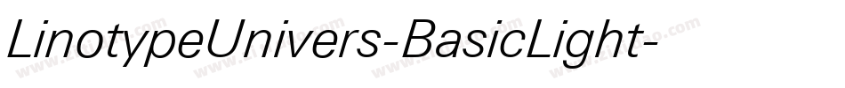 LinotypeUnivers-BasicLight字体转换