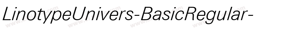 LinotypeUnivers-BasicRegular字体转换
