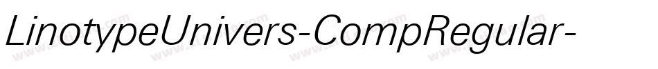 LinotypeUnivers-CompRegular字体转换