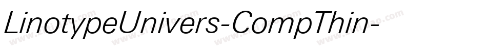 LinotypeUnivers-CompThin字体转换