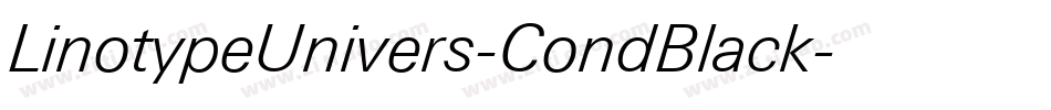 LinotypeUnivers-CondBlack字体转换