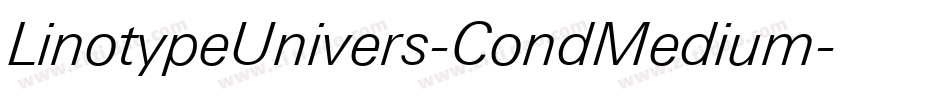 LinotypeUnivers-CondMedium字体转换