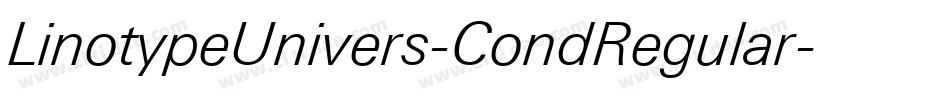 LinotypeUnivers-CondRegular字体转换