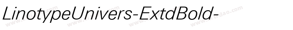 LinotypeUnivers-ExtdBold字体转换