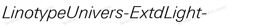 LinotypeUnivers-ExtdLight字体转换