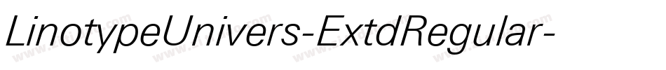 LinotypeUnivers-ExtdRegular字体转换