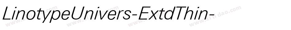LinotypeUnivers-ExtdThin字体转换