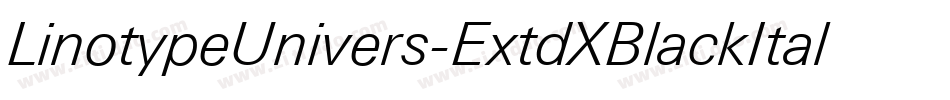 LinotypeUnivers-ExtdXBlackItalic字体转换