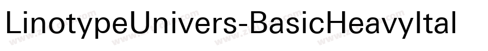 LinotypeUnivers-BasicHeavyItalic字体转换