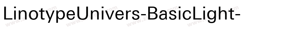 LinotypeUnivers-BasicLight字体转换