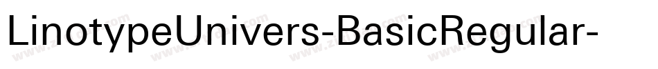 LinotypeUnivers-BasicRegular字体转换