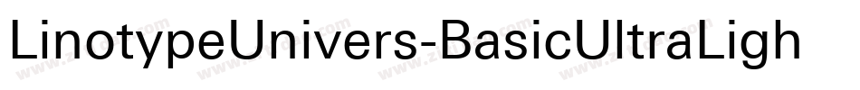 LinotypeUnivers-BasicUltraLightIt字体转换