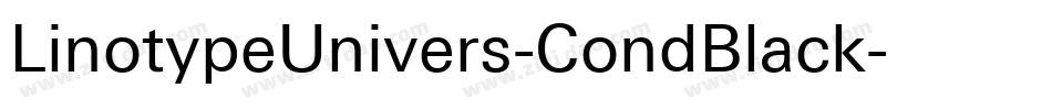 LinotypeUnivers-CondBlack字体转换