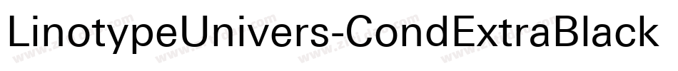 LinotypeUnivers-CondExtraBlack字体转换