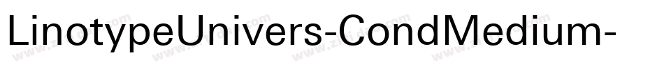 LinotypeUnivers-CondMedium字体转换