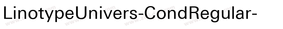 LinotypeUnivers-CondRegular字体转换