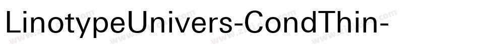 LinotypeUnivers-CondThin字体转换