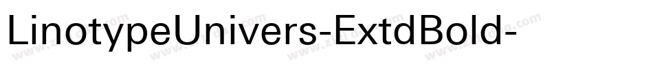 LinotypeUnivers-ExtdBold字体转换