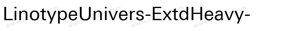 LinotypeUnivers-ExtdHeavy字体转换