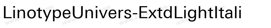 LinotypeUnivers-ExtdLightItalic字体转换