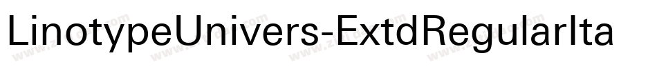 LinotypeUnivers-ExtdRegularItalic字体转换