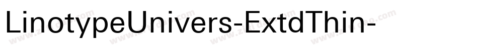 LinotypeUnivers-ExtdThin字体转换