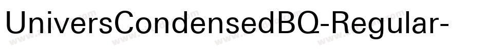 UniversCondensedBQ-Regular字体转换
