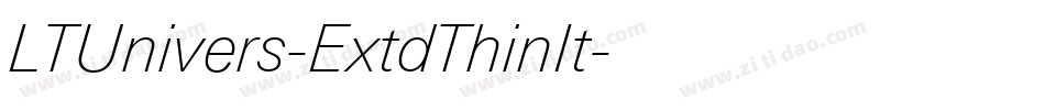 LTUnivers-ExtdThinIt字体转换