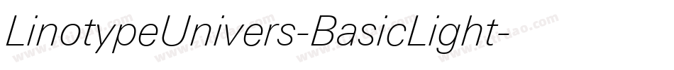 LinotypeUnivers-BasicLight字体转换