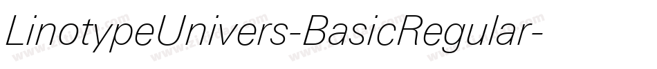 LinotypeUnivers-BasicRegular字体转换
