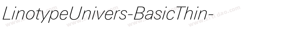 LinotypeUnivers-BasicThin字体转换