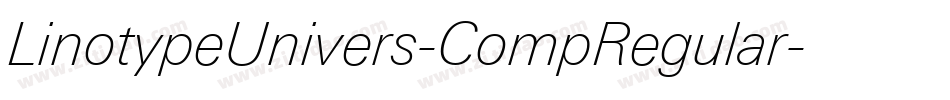 LinotypeUnivers-CompRegular字体转换